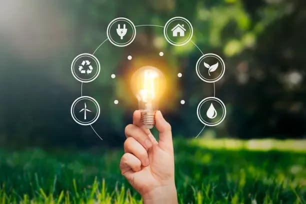 magen en donde se ven varios iconos que representan todos los elementos que influyen en la reducción de costos energéticos.